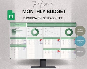 2026 Monthly Budget Spreadsheet | Bill Calendar | Google Sheets Planner (Instant Download)