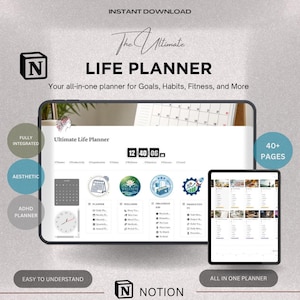 Notion Life Planner Notion Templates Notion Light Mode Notion All In One Planner Ultimate Notion Planner Notion Dashboard Notion Aesthetic