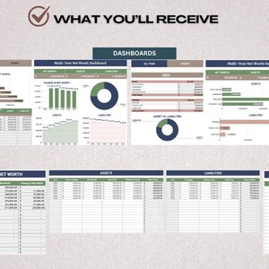 Pu&ograve; includere: Un modello di foglio di calcolo per tenere traccia del patrimonio netto, delle attivit&agrave; e delle passivit&agrave;. Il modello include dashboard con grafici e diagrammi, nonch&eacute; tabelle per l'inserimento di dati dettagliati. Il modello &egrave; progettato per aiutare gli utenti a tenere traccia dei loro progressi finanziari nel tempo.