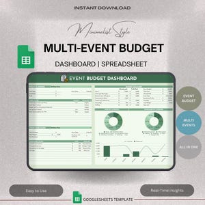 Multi-Event Budget Planner Spreadsheet Template  | Instant Download | Best Event Planner | All in one Planner | 2025 Spreadsheet