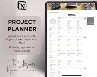All-in-One Notion Project Management Dashboard | Project Tracker, Task Tracker & Kanban Board | Gantt | All-in-One Business Notion Template