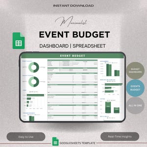 Event Budget Planner Spreadsheet Template | Instant Download | Google Sheets | Best Event Planner | All in one Planner