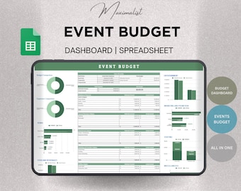 Event Budget Planer Tabelle Vorlage | Sofortdownload | Google Sheets | Bester Ereignisplaner | Alles in einem Planer
