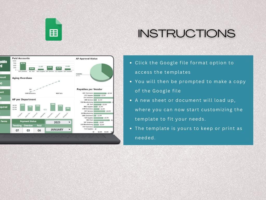 Accounts Payable Aging Tracker - 2026 Google Sheets Template for Vendor ...