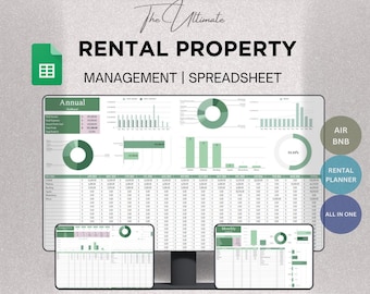 Rental Property Management Google Sheets Airbnb Income and Expense Rental Tracker Bookkeeping Spreadsheet Vacation Rental Airbnb Template