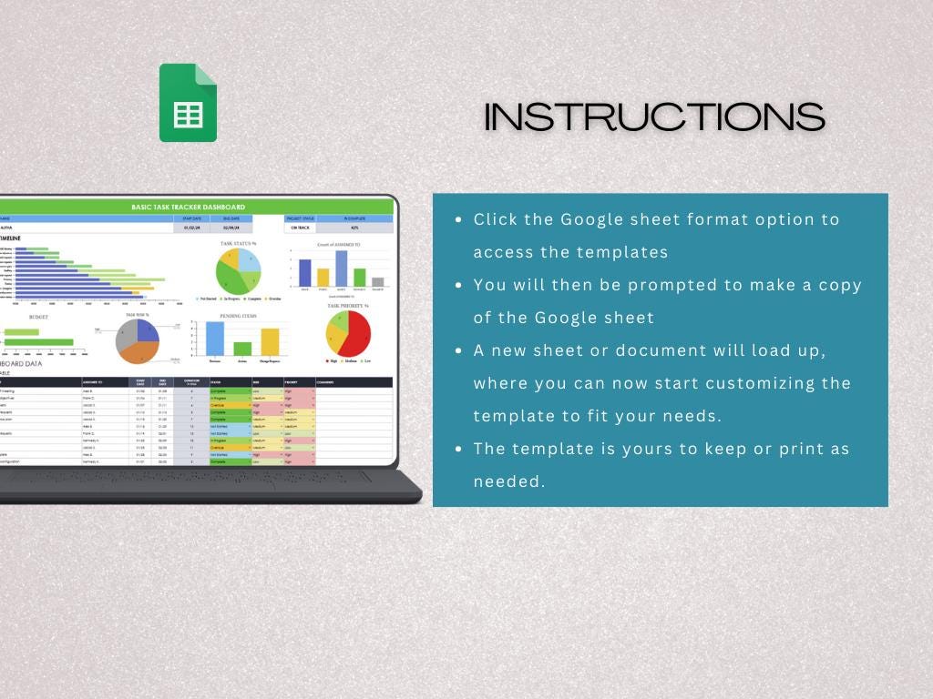 Project Tracker Spreadsheet Small Business Project Planner Task Tracker ...