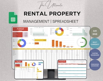 Rental Property Management Google Sheets Airbnb Income and Expense Rental Tracker Bookkeeping Spreadsheet Vacation Rental Airbnb Template