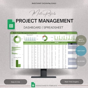 Project Management Dashboard | Multi-Projects Dashboard | Multiple Project status | Status Report | Budget Report | Progress Tasks