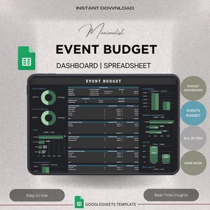 Event Budget Planner Spreadsheet Template | Instant Download | Google Sheets | Best Event Planner | All in one Planner