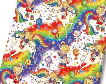Rainbow Brite Retro 1980s Cartoon Girl  Character Polycotton fabric 28103