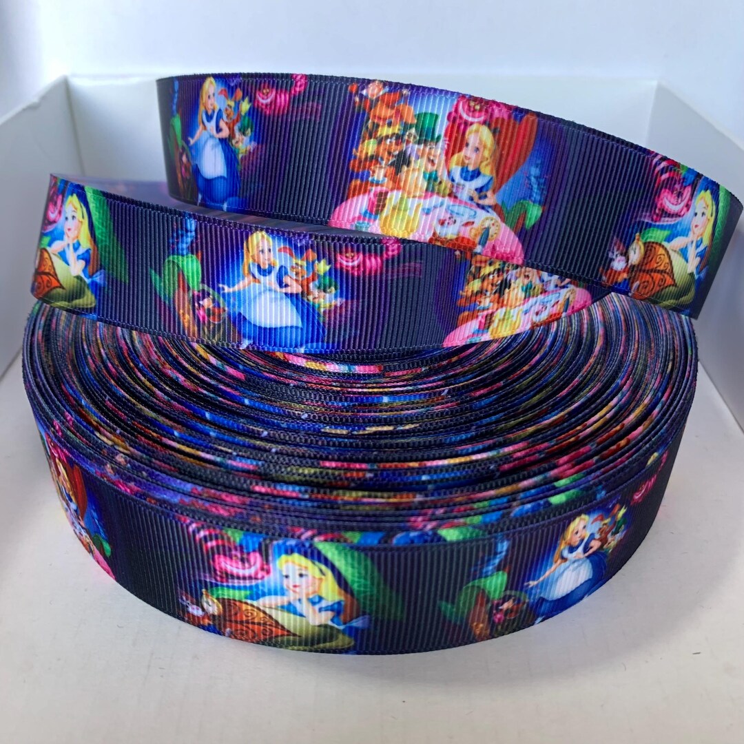 Alice in Wonderland Character Grosgrain Ribbon by the Yard - Etsy