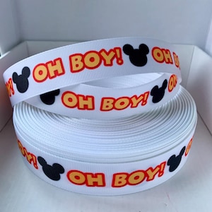 Cinta de grosgrain con el personaje de Mickey Mouse cortada a medida