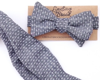 Blue Bow ties for Men, Polka Dot Bow Ties, Denim Bowties, Self Tie Bow Ties, Men's Bow ties, Men's bowties, Wedding Bow Ties, Groomsmen Ties