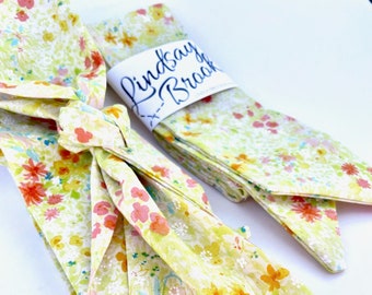 Lemongrass Floral Scarf - Easter Hair Scarf - Floral Headband