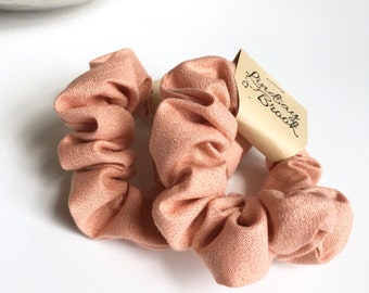 rose gold scrunchie - organic cotton scrunchie - blush pink scrunchie