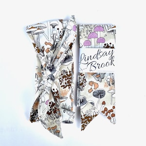 Botany Hair Scarf - Mushroom Headband - Fungi Hair Scarf