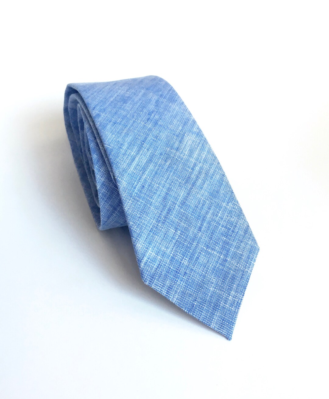 Linen Neck Tie Linen Tie for Men Blue Linen Tie Skinny Etsy New Zealand