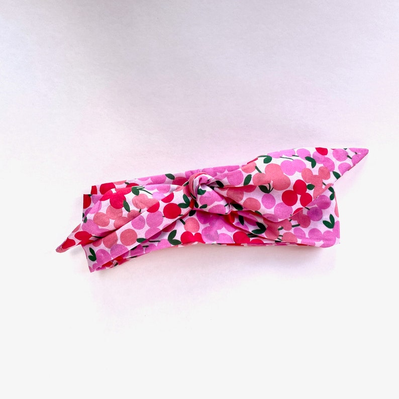 Cherry Hair Scarf Springtime Hairband Fruit Headscarf image 5