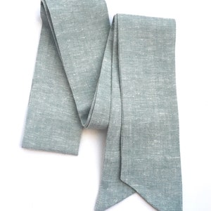 Sage Green hair scarf linen hair scarf linen headband image 6