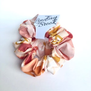 Cotton Scrunchie - Pink Scrunchie - Floral Scrunchie