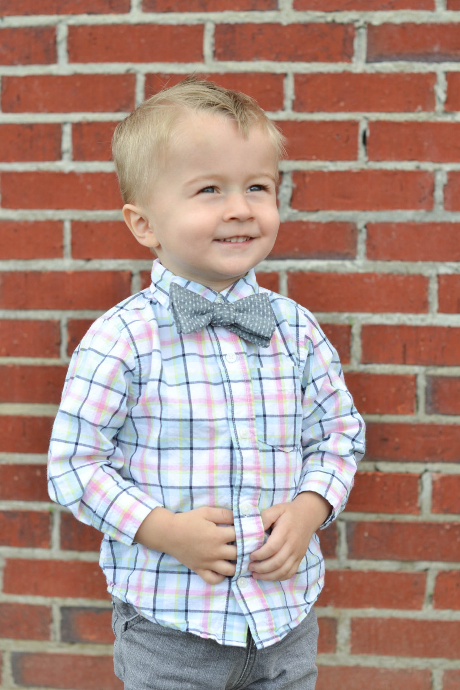 Polka Dot Bow Tie Kids Bow Tie Blue Bow Ties Grey Bow Ties Etsy