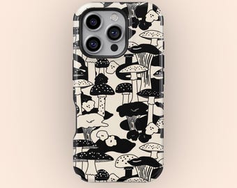 Etui na telefon Mushroom, fantazyjne etui CottageCore w stylu vintage na iPhone'a 17 16 15 14 13 12 11 Pro Max, Samsunga Galaxy S25 S24 S23 S22 Ultra