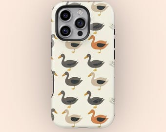 Lovely Ducks Phone Case, Meme Silly Goose Phone Cases, Funny Animal Cover for iPhone 17 16 15 14 13 12 11 Pro Max, Samsung S26 S24 S23 S22