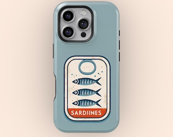Vintage Sardines Phone Case: Summer Fish Lover Gift