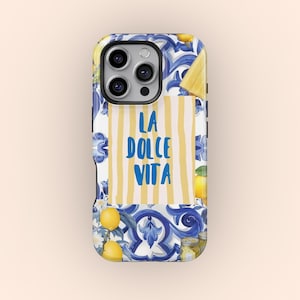 Amalfiküste Italien Handyhülle: Küstenlandschaft Coquette iPhone & Samsung Cover