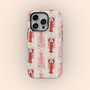 Lobster Print Phone Case: Coastal iPhone & Galaxy Design