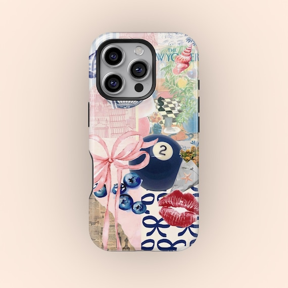 Coquette Collage Phone Case  Preppy & Cute Aesthetic, Bow Phone Cases,  iPhone 16 15 14 13 12 Pro Max, Samsung Galaxy S25 S24 S23 S22 Ultra
