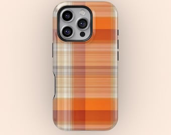Autumn Plaid Phone Case in Muted Neutral Colors - Winter Phone Case - iPhone 17 16 15 14 13 12 11 Pro Max, Samsung S25 S24 S23 Ultra MagSafe