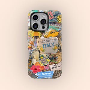 Coquette Italian Summer Collage Phone Case, Coastal Italy Aesthetic Phone Case, iPhone 16 15 14 13 12 11 Pro Max, Samsung Galaxy S25 S24 S23
