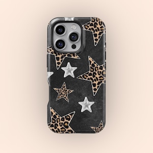 Y2K Leopard Star Phone Case: iPhone & Samsung