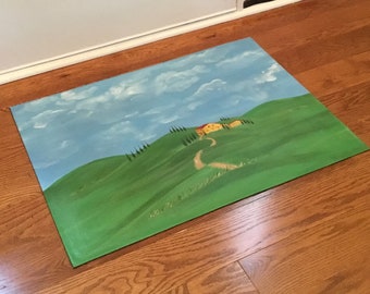 Floorcloth, Tuscany Landscape