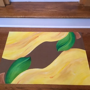 Floorcloth, Hand Painted,  Pears