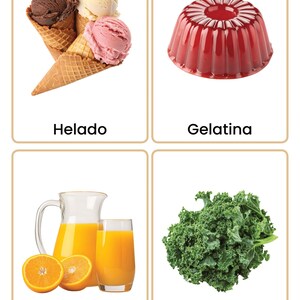 Spanish Food and Drink Flashcards | 84 Real Photo Vocabulary Cards for Kids | Printable Spanish Learning Resource image 8