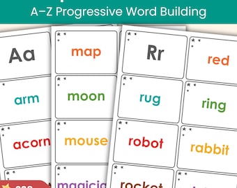 A–Z Alphabet Flashcards | Letter Sounds, Word Building, Early Reading | Printable Phonics Cards