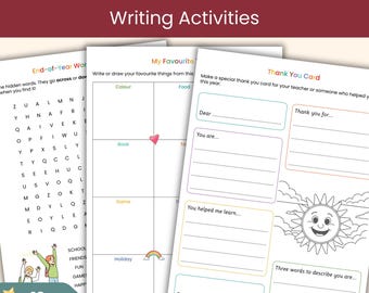 End of Year Reflection Workbook | Last Day of School Writing Activities | Printable Worksheets