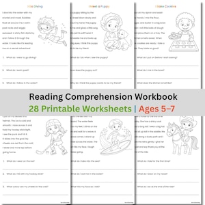 Kindergarten - Grade 1 / Year 1 Reading Comprehension Workbook | 27 ''I'' Stories + Questions | Ages 5–7 | PDF | Printable Worksheets