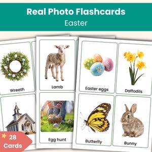 Utskrivbara påskkort | 28 påsk- och vårordförrådskort | Läranderesurser för förskola och tidig skoltid