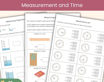 Year 2 Maths Workbook | Measurement & Time Worksheets | Printable Resource