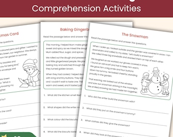 Christmas Reading Comprehension Worksheets | Festive Literacy Activities for Kids | Printable Resource