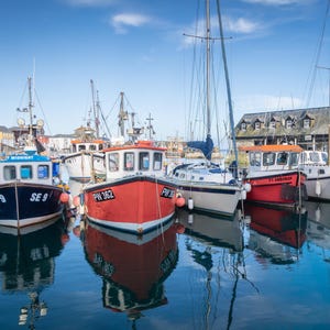 Mevagissey Harbour Print: Photographic Wall Art, Cornish Fishing Village Coastal Art
