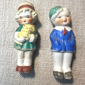 Japanese Bisques Dolls Boy and Girl 1930&#39;s