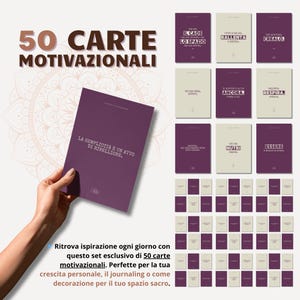 50 Carte Motivazionali | Digital Download | Stampabili & Personalizzabili per Mindfulness e Crescita Personale