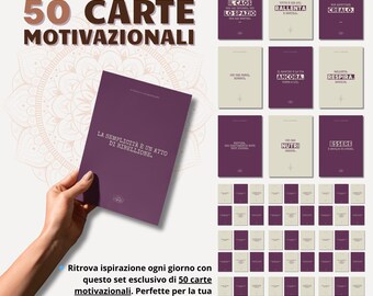 50 tarjetas motivacionales | Descarga digital | Imprimible y personalizable para la atención plena y el crecimiento personal