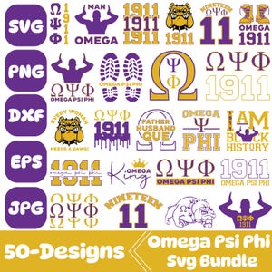Omega Psi Phi Svg Bundle, Omega Man Svg, 1911 Svg, Omega Boots Png, Que Dog Svg, Omega Black History, Omega Hook, Omega 1911 Svg, Silhouette
