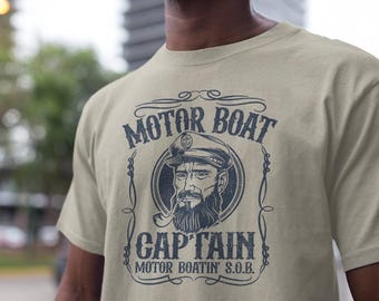 Motor Boat Captain PNG Funny Nautical Quote, Boating Humor Sublimation Design, Pipe Beard Sailor Art, Digital Download For Boat Lovers