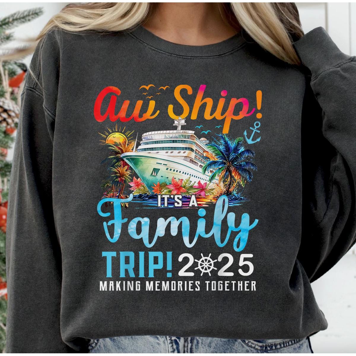Aw Ship! It’s A Family Trip 2025 PNG, Matching Cruise Shirt Design, Aw Ship it's a Family Trip, Family Summer Vacation PNG